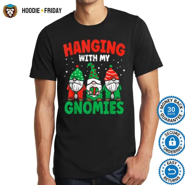 Christmas Hanging With My Gnomies Funny Xmas Family Pajamas Shirts