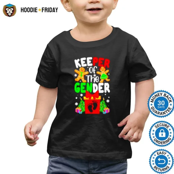 Christmas Keeper Of The Gender Reveal Baby Shirts