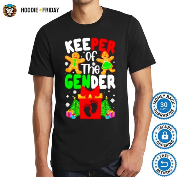 Christmas Keeper Of The Gender Reveal Baby Shirts