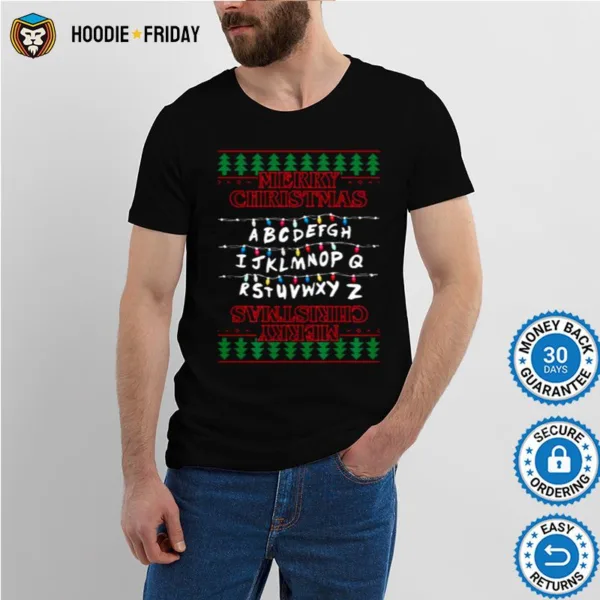 Christmas Lights Stranger Things Pattern Shirts