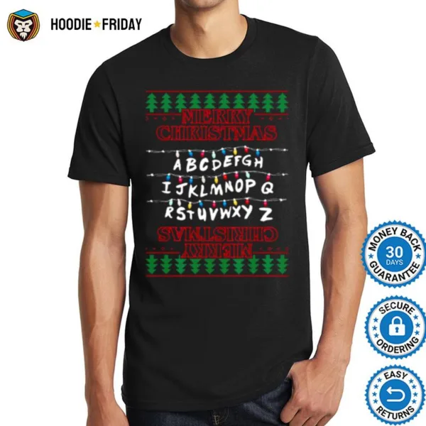 Christmas Lights Stranger Things Pattern Shirts