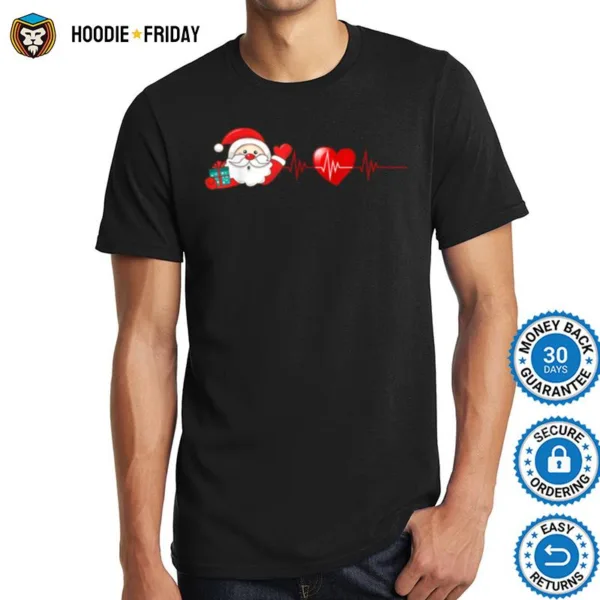 Christmas Santa Heartbeat Merry Christmas Santa Claus Shirts