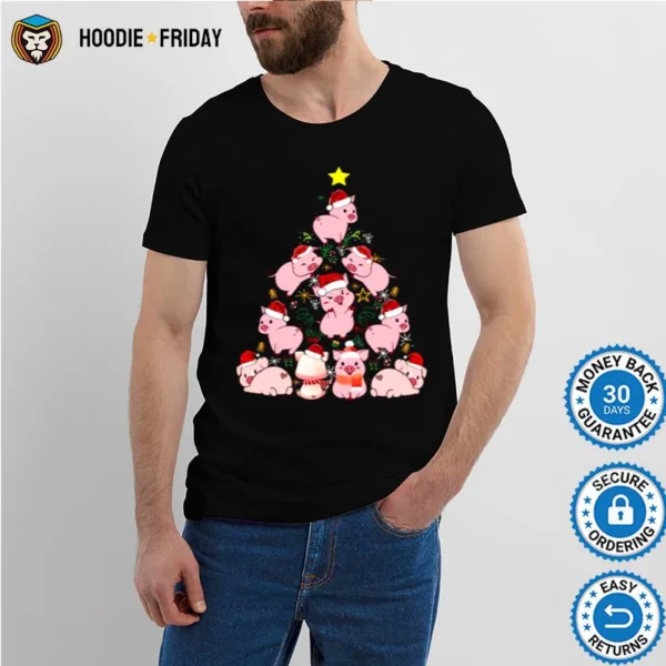 Christmas Tree Funny Pig Shirts