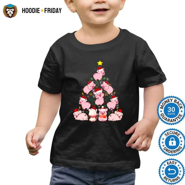 Christmas Tree Funny Pig Shirts