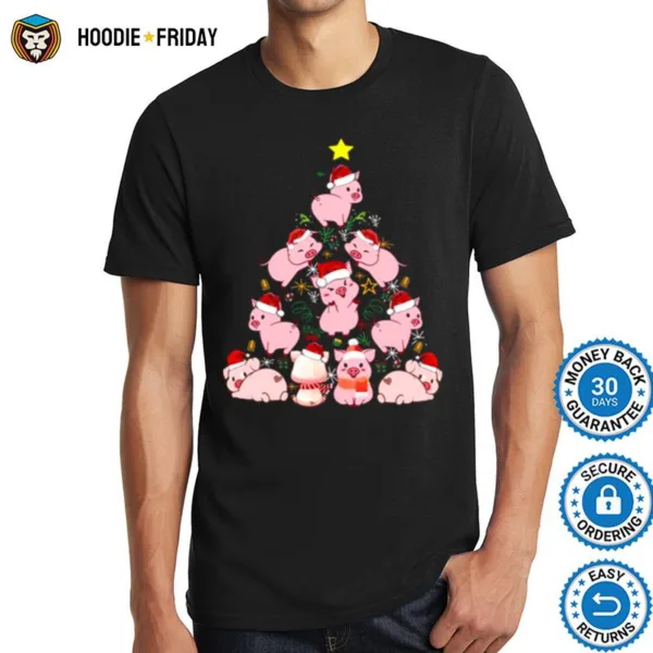 Christmas Tree Funny Pig Shirts