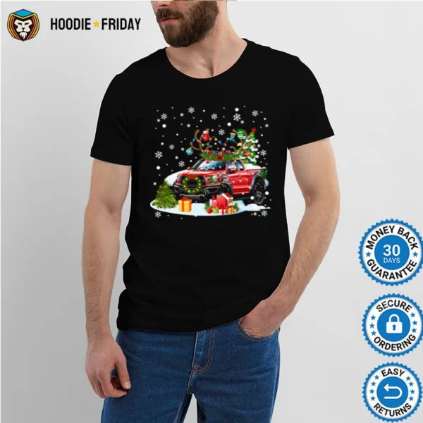 Christmas Truck Reindeer Antlers Xmas Shirts