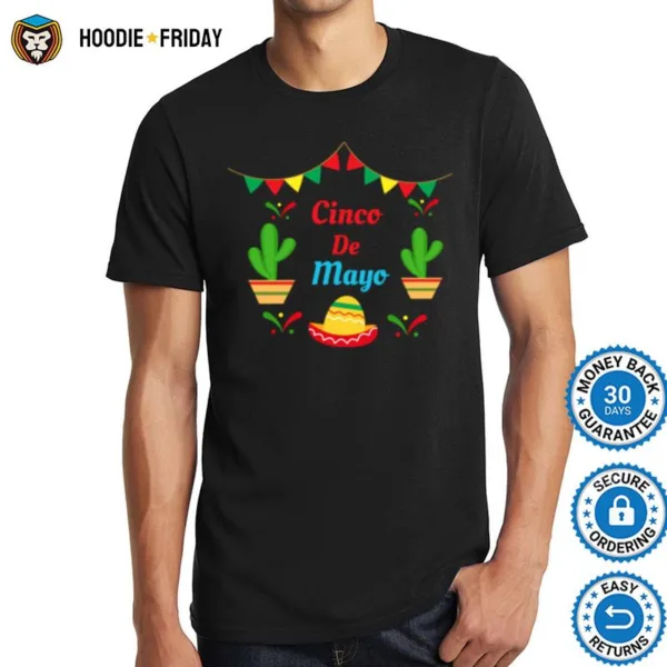 Cinco De Mayo Decorations Cactus Sombrero Festive Shirts