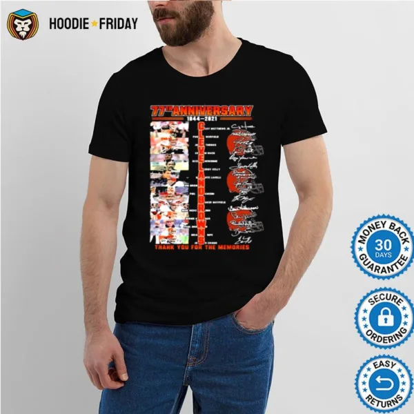 Cleveland Browns 77Th Anniversary Thank You For The Memories Signatures Shirts