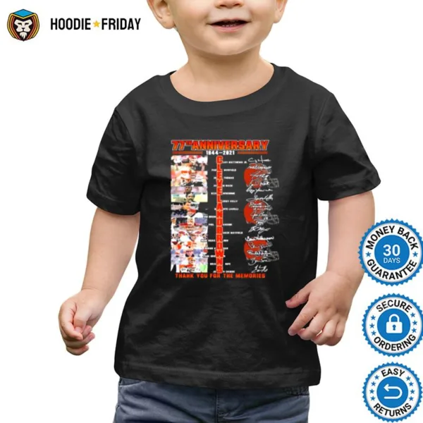 Cleveland Browns 77Th Anniversary Thank You For The Memories Signatures Shirts