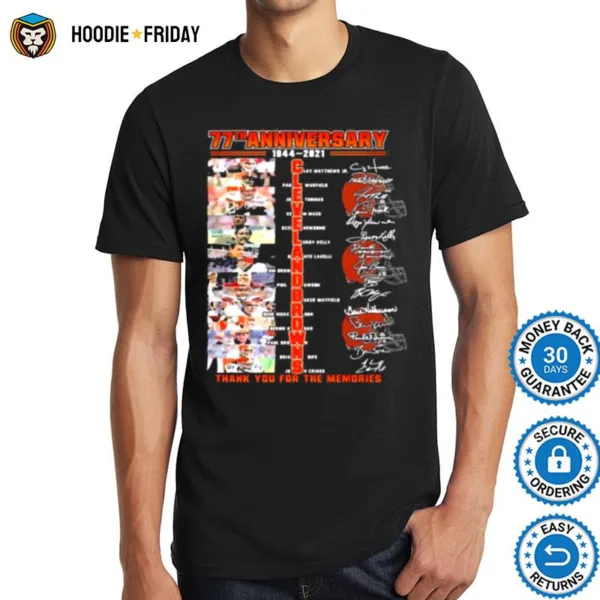 Cleveland Browns 77Th Anniversary Thank You For The Memories Signatures Shirts