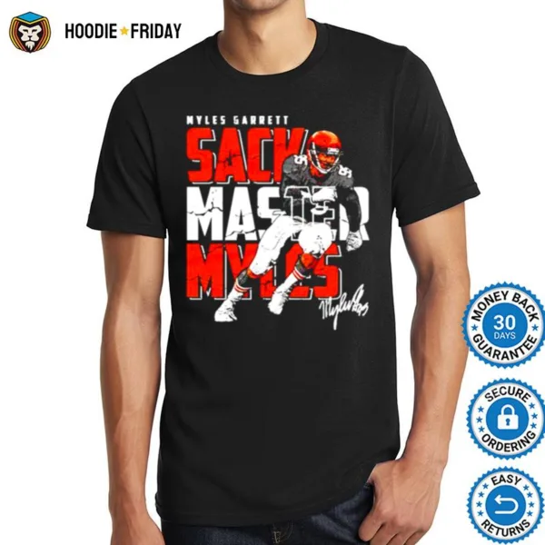 Cleveland Football Myles Garrett Sack Master Myles Signature Shirts