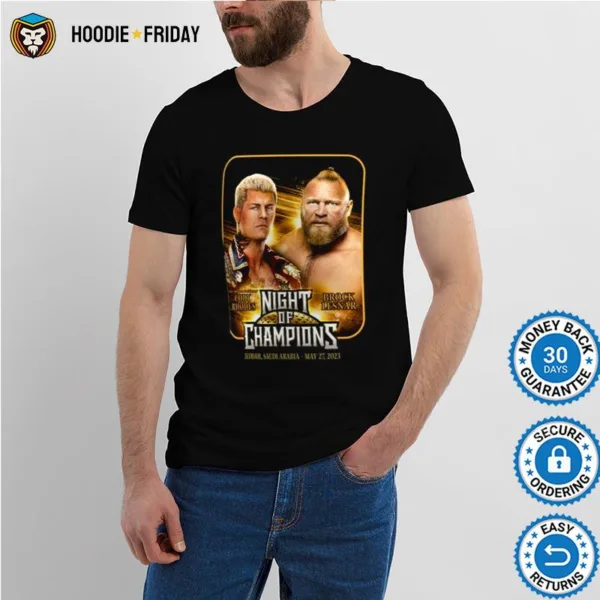 Cody Rhodes Vs Brock Lesnar Night Of Champions Matchup Shirts