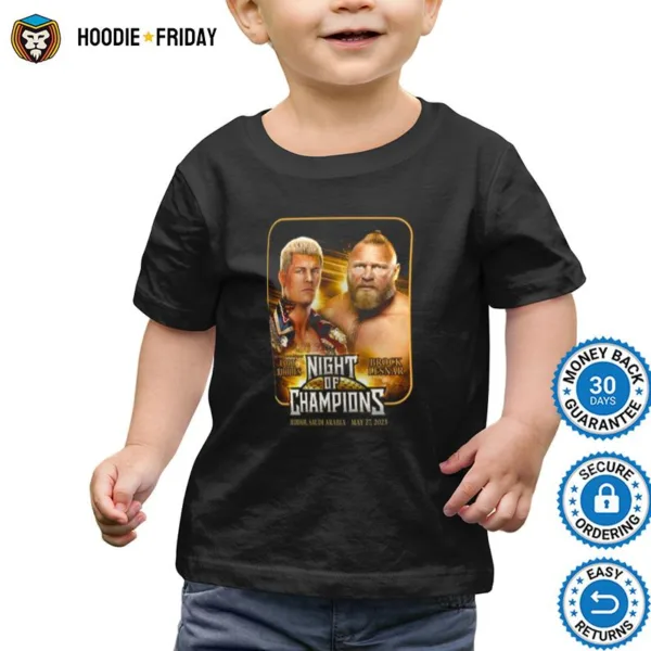 Cody Rhodes Vs Brock Lesnar Night Of Champions Matchup Shirts