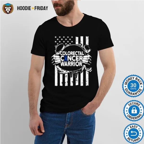 Colorectal Cancer Survivor Learning Crc Warrior American Flag Shirts