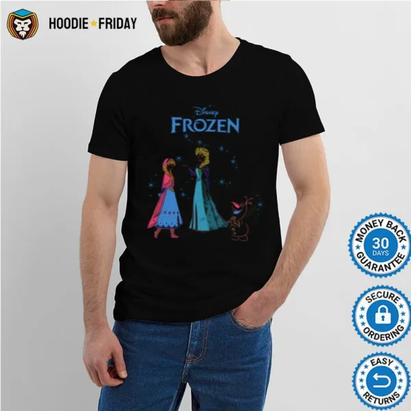 Colored Frozen Elsa Anna & Olaf Shirts