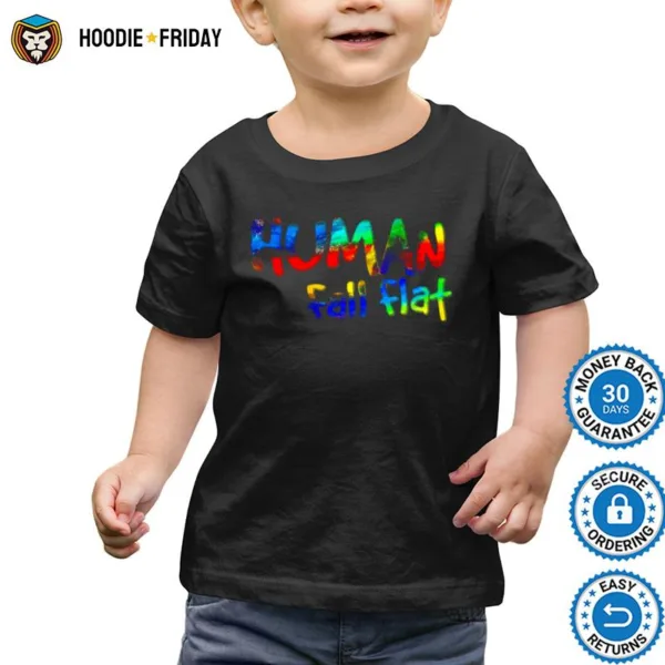 Colored Logo Human Fall Flat Shirts