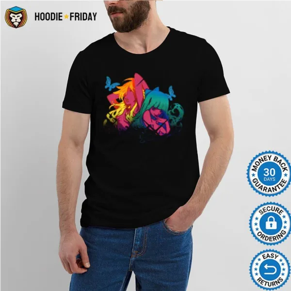 Colored Panty And Stocking Design Shirts