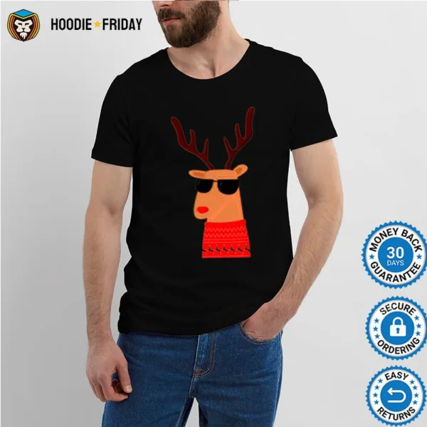 Cool Sunglasses Reindeer Merry Christmas Dude Shirts