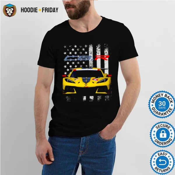 Corvette C8 Race Car Gtlm 3 Retro Nascar Car Racing Shirts