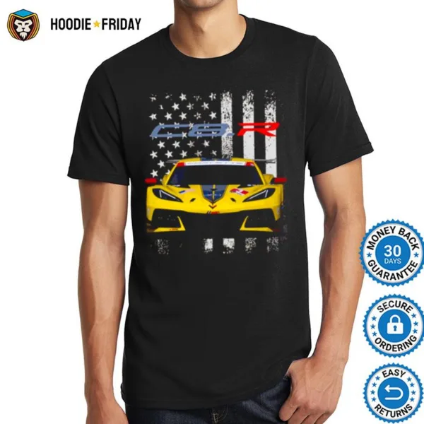 Corvette C8 Race Car Gtlm 3 Retro Nascar Car Racing Shirts