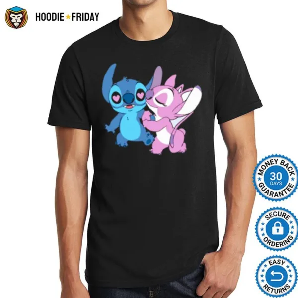 Couple Stitch Angel Love Shirts