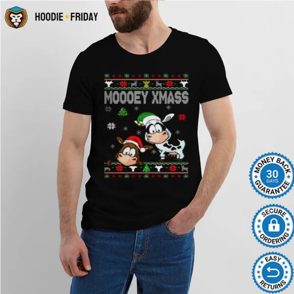 Cows Moooey Xmass Ugly Christmas Shirts