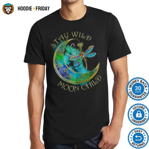 Crescent Moon Dragonfly Shirts