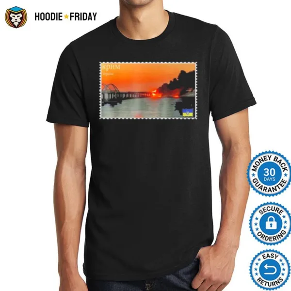 Crimean Bridge Ukraine Bridge Peninsula Stamp Shirts