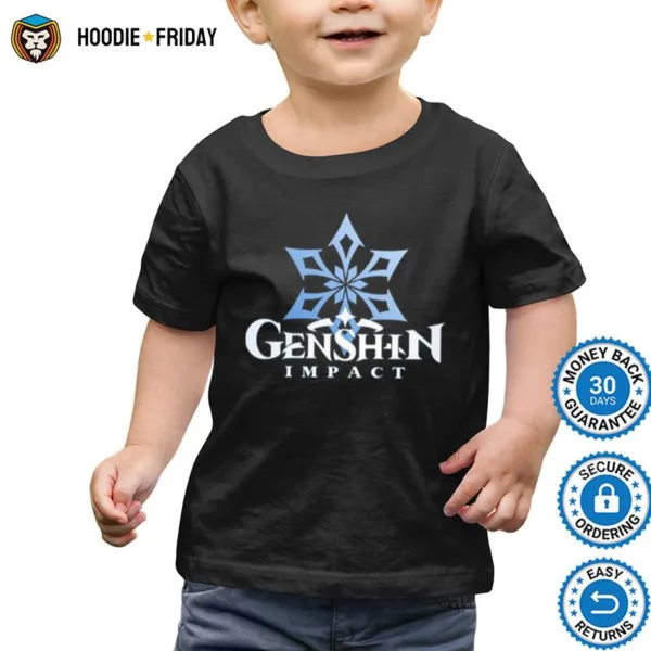 Cryo Big Emblem Genshin Impac Shirts