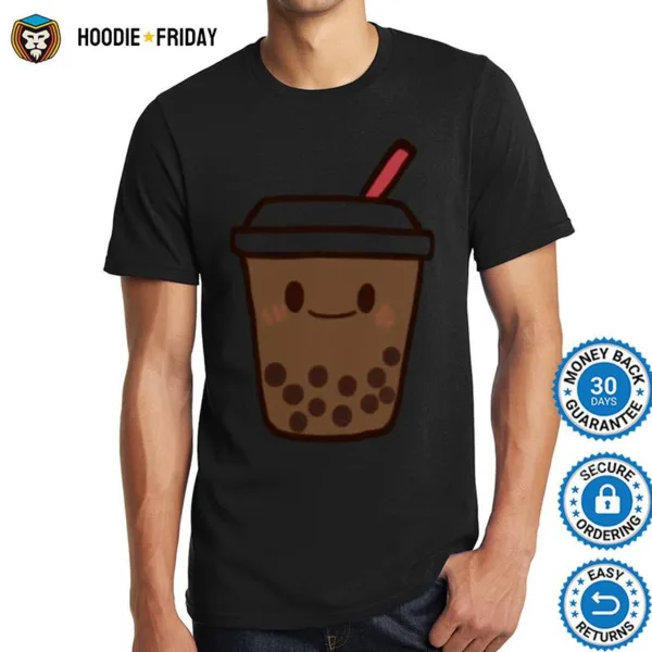 Cute Kawaii Boba Milk Tea Bubble Tapioca Pearls Tea Shirts