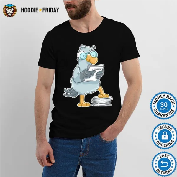 Cute Seagull Reading Ar Shirts