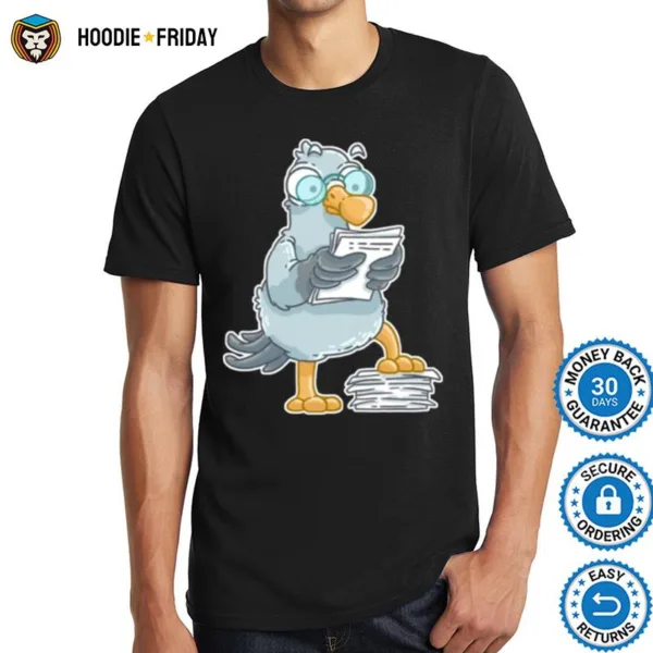 Cute Seagull Reading Ar Shirts