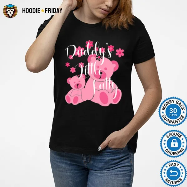 Daddys Little Fatty Pink Bears Father Daughter Decor Shirts