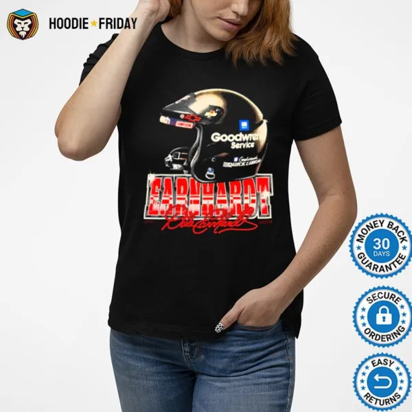 Dale Earnhardt Black Helmet Retro Shirts