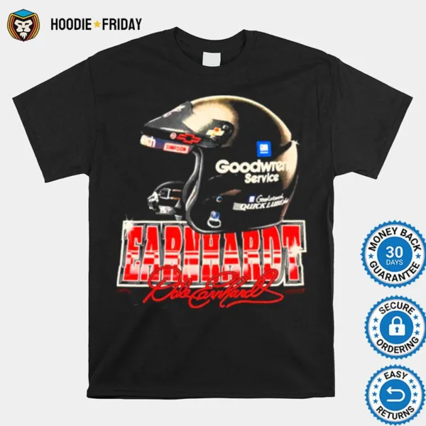 Dale Earnhardt Black Helmet Retro Shirts