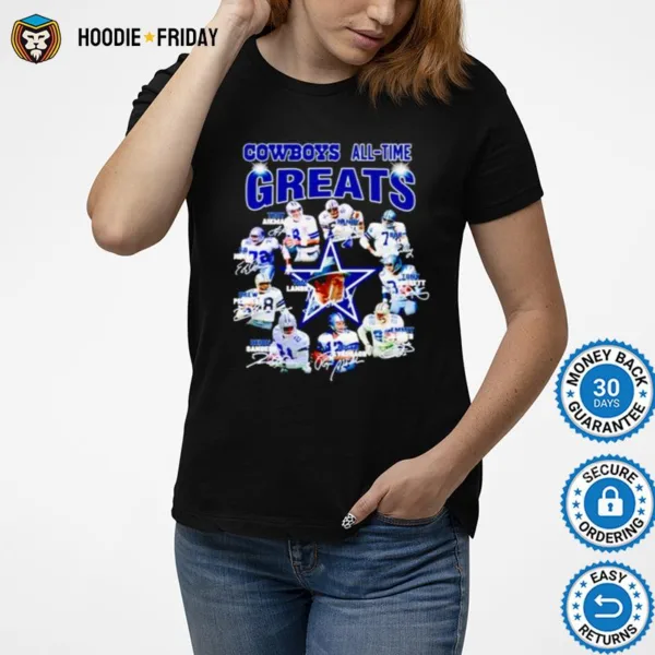 Dallas Cowboys All Time Greats Players Signatures Shirts