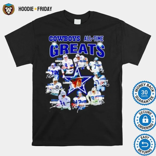 Dallas Cowboys All Time Greats Players Signatures Shirts