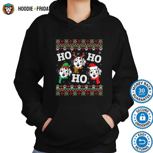 Dalmatian Dog Ho Ho Ho Merry Christmas Dad Mom Ugly Sweater Shirts