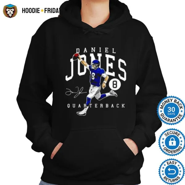 Daniel Jones Vintage Giants Quarterback Signature Shirts