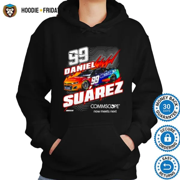 Daniel Suarez Checkered Flag Black Commscope Shirts