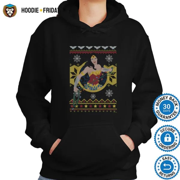 Dc Comics Christmas Wonder Woman Ugly Sweater Shirts