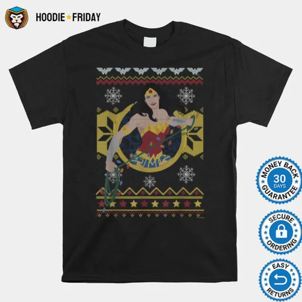 Dc Comics Christmas Wonder Woman Ugly Sweater Shirts