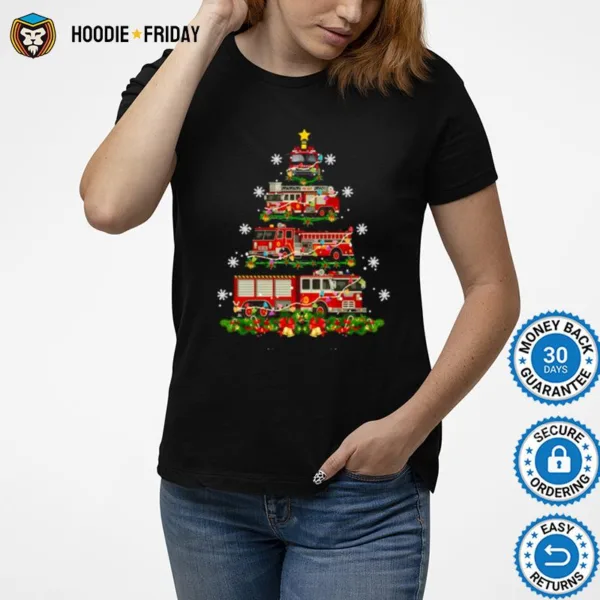 Decor Firefighter Truck Christmas Shirts