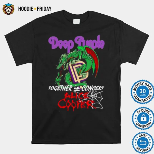 Deep Purple Together In Concert Alice Cooper Dragon Shirts