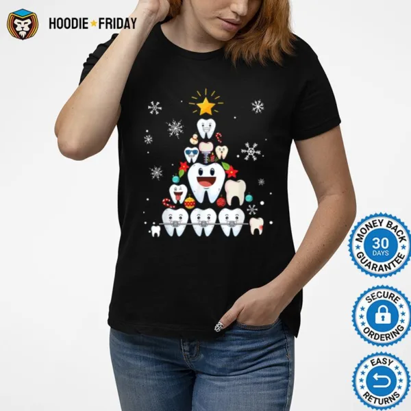 Dental Hygienist Christmas Tree Dentist Holiday Season Xmas Shirts