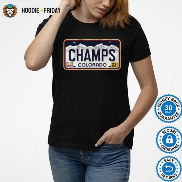 Denver Champs License Plate Shirts