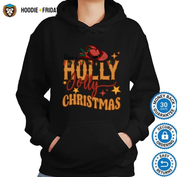 Design Holly Jolly Christmas Retro Western Christmas Shirts