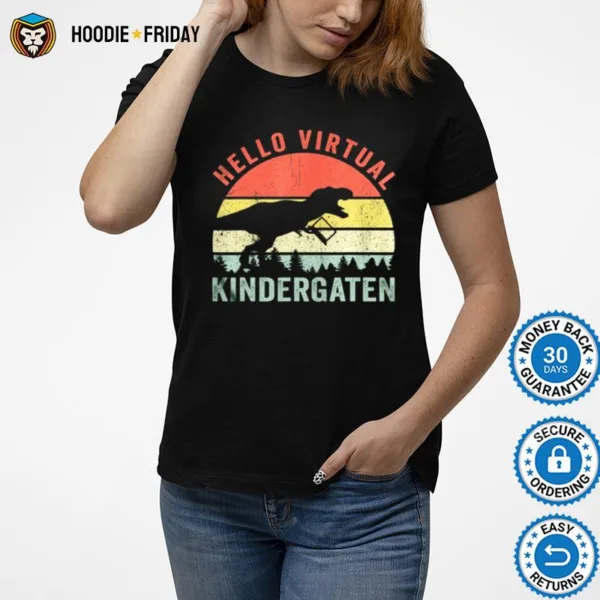 Dinosaur Hello Virtual Kindergarten Shirts