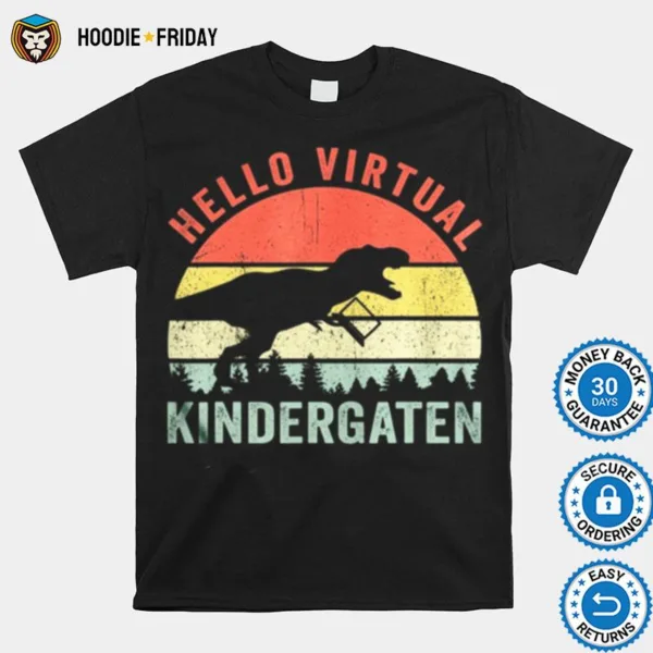 Dinosaur Hello Virtual Kindergarten Shirts