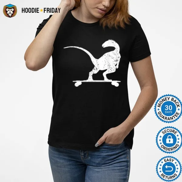 Dinosaurs On Longboard Skater Shirts